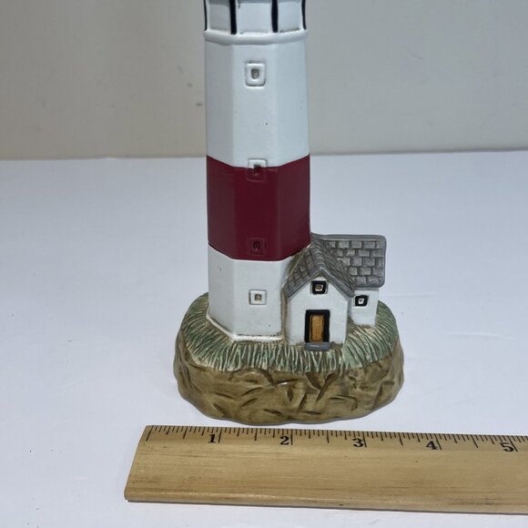 Geo Z Lefton Montauk Lighthouse Figurine Musical Ebb Tide 01425 Vintage 1994 - Picture 10 of 11